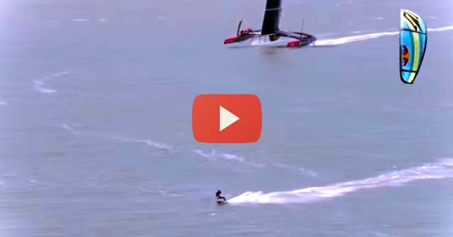 Kai Lenny’s Kite Board vs. ORACLE TEAM USA’s AC72