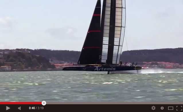 Artemis Racing: Foiling Gybe Practice