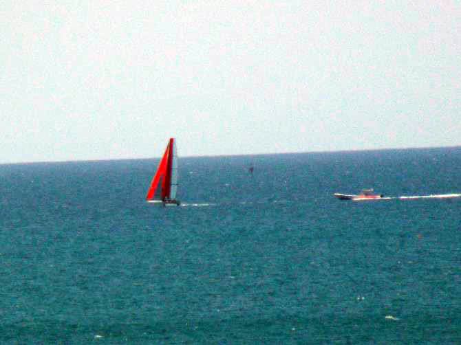 Lura Rossa SL33 in full foiling off Cagliari with Pietro Sibello and Checco Bruni
