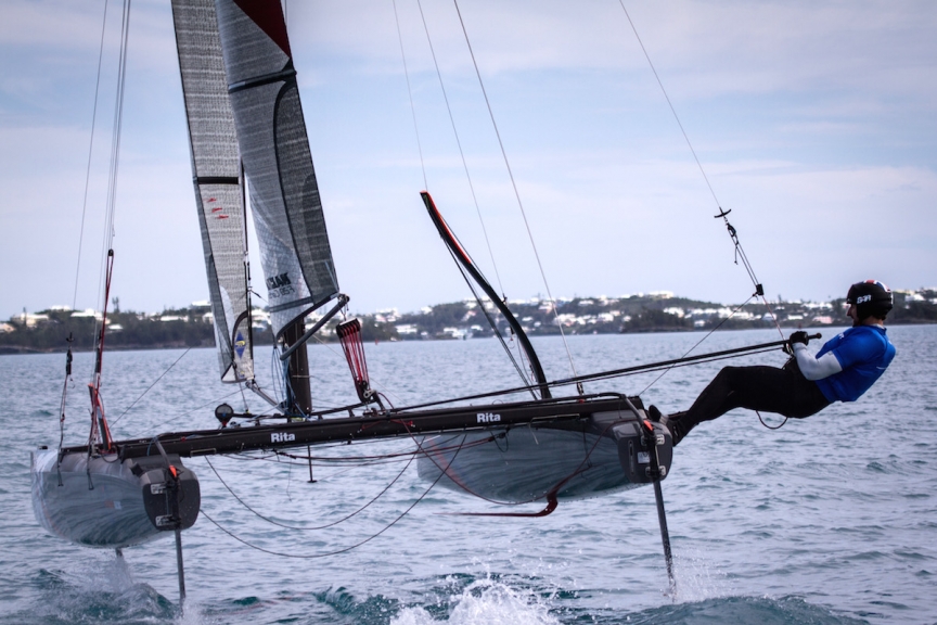 Ben Ainslie Racing team training in Bermuda