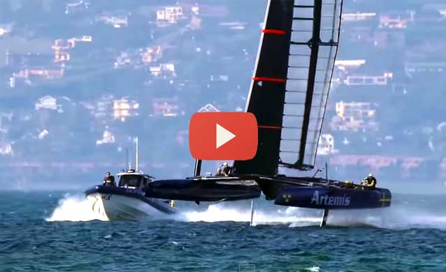 Artemis AC45T on San Francisco Bay, 9 Mar 2015