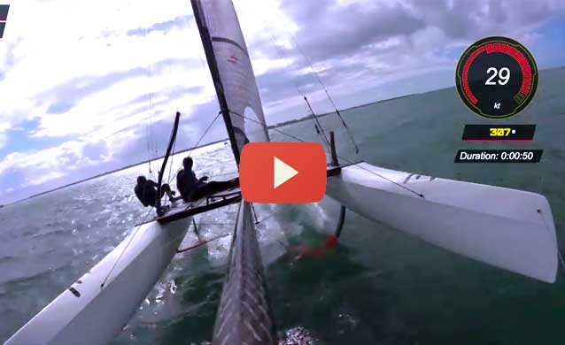 Nacra 20 FCS Rip Across Biscayne Bay
