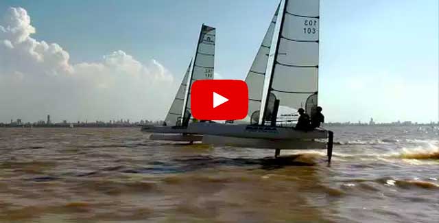 Nacra F20FCS Clinic at Buenos Aires by Ferdinand van West