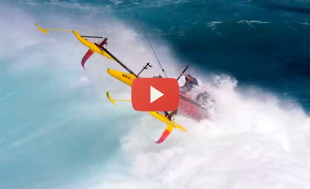 Kitefoiler in Maui, 2010. The ancestor of K2 Kiteboat
