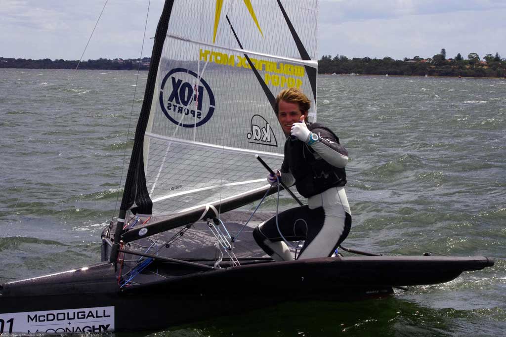 Josh Mcknight. Image by Rick Steuart of Perth Sailing Photography