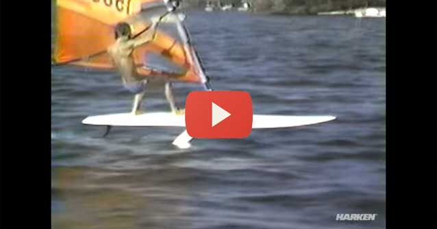 Throwback: Harken hydrofoiling windsurfer