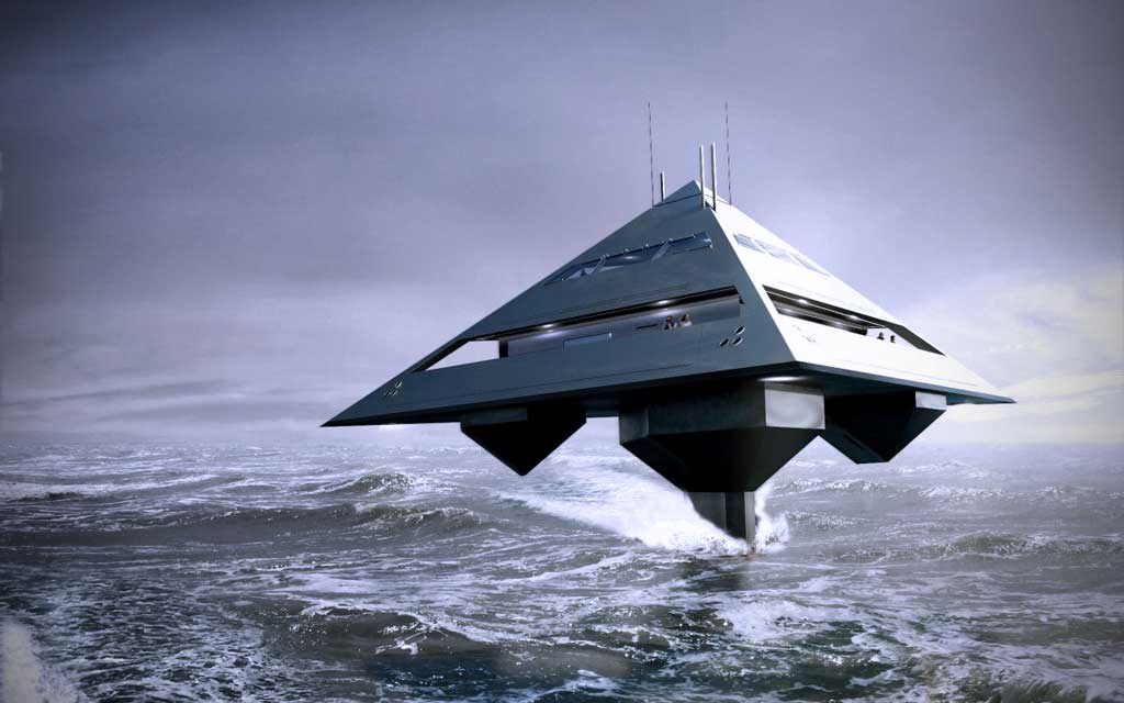 Tetrahedron Super Yacht -Jonathan Schwinge – SCHWINGE (CGI Images: EYELEVEL UK)