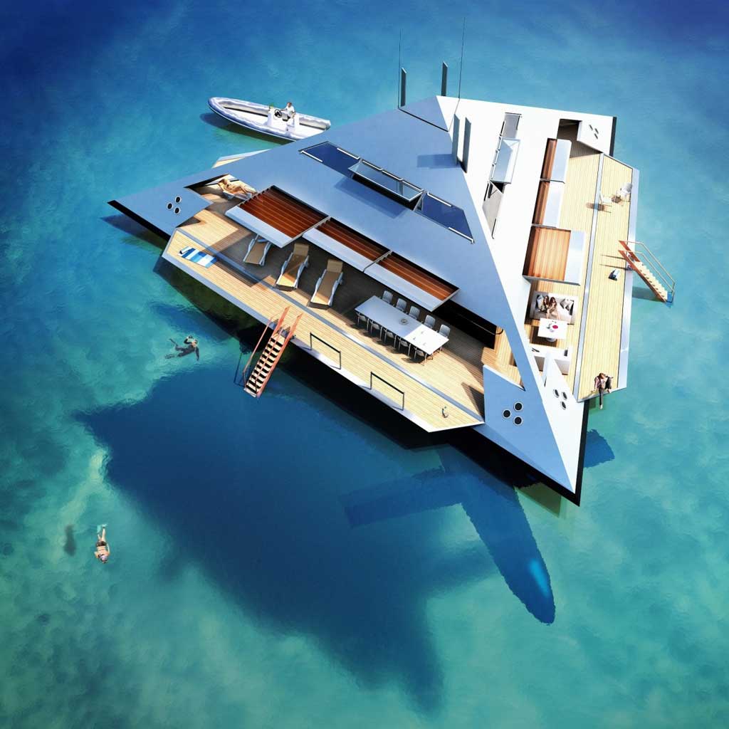 Tetrahedron Super Yacht -Jonathan Schwinge – SCHWINGE (CGI Images: EYELEVEL UK)