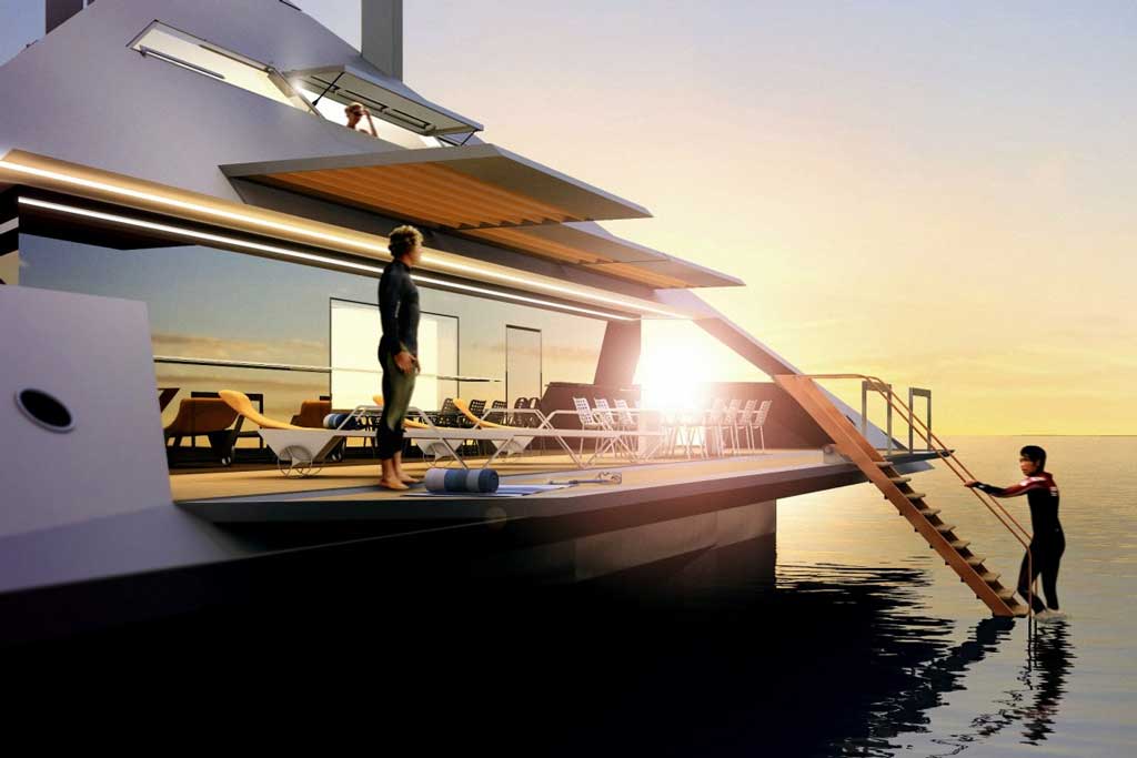 Tetrahedron Super Yacht -Jonathan Schwinge – SCHWINGE (CGI Images: EYELEVEL UK)
