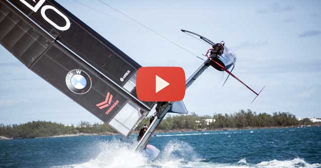 Oracle Team Usa capsize, no injuries