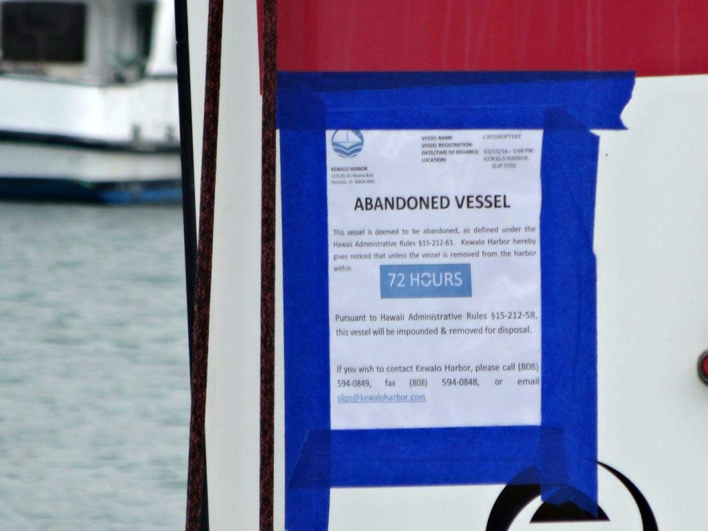 L’hydroptère abandonné, vendu 20.000$